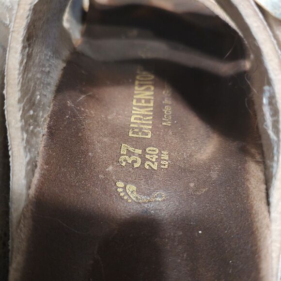 Birkenstock Women's Arizona Shiny Python Eggshell Slip On Sandals Size 37 US 6.5 - Picture 5 of 8